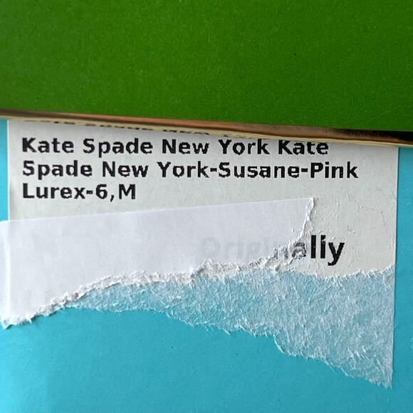 Kate Spade Susane Glitter Block Heel Sandals Pink Lurex S733001 Women's 6M NWB - Picture 12 of 12